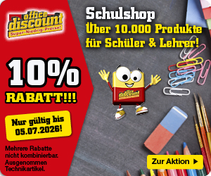 10% Rabatt auf alle Schulartikel