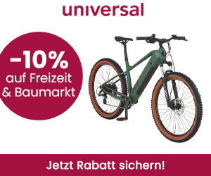 10% Rabatt auf Freizeit & Baumarkt
